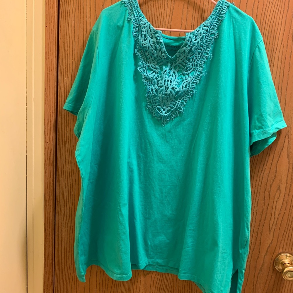 Catherine’s Top. Size 3x mint green good condition